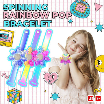 Spinning Rainbow Pop Bracelet